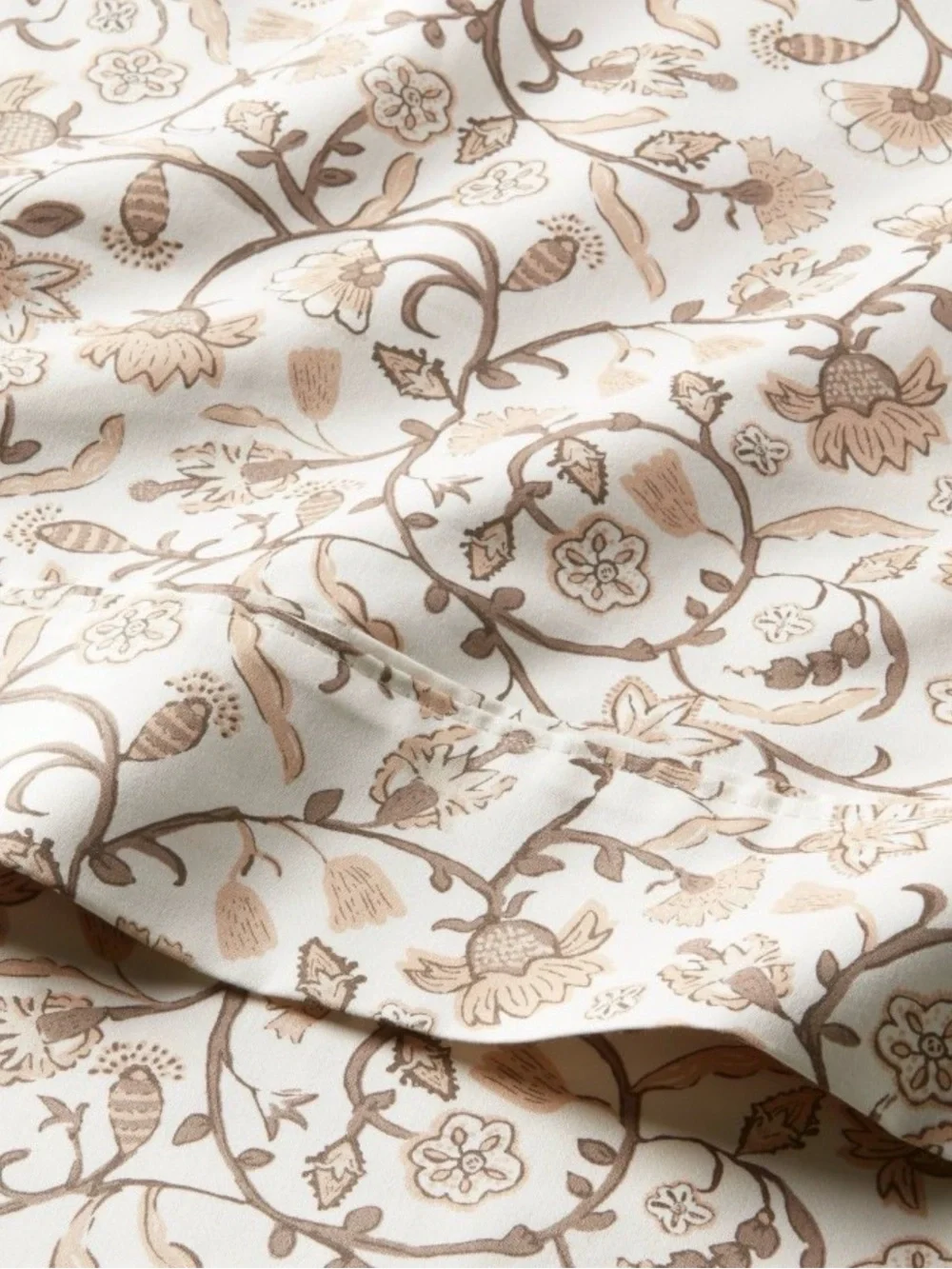 King Ultra Soft Flannel Sheet Set Ivory Floral - Threshold